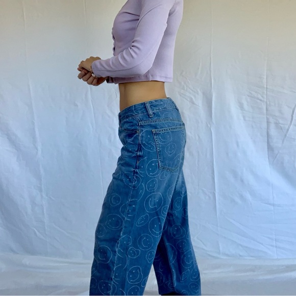 SOLD ❌ New Baggy jeans smiley printed faces size 27 - Picture 13 of 14